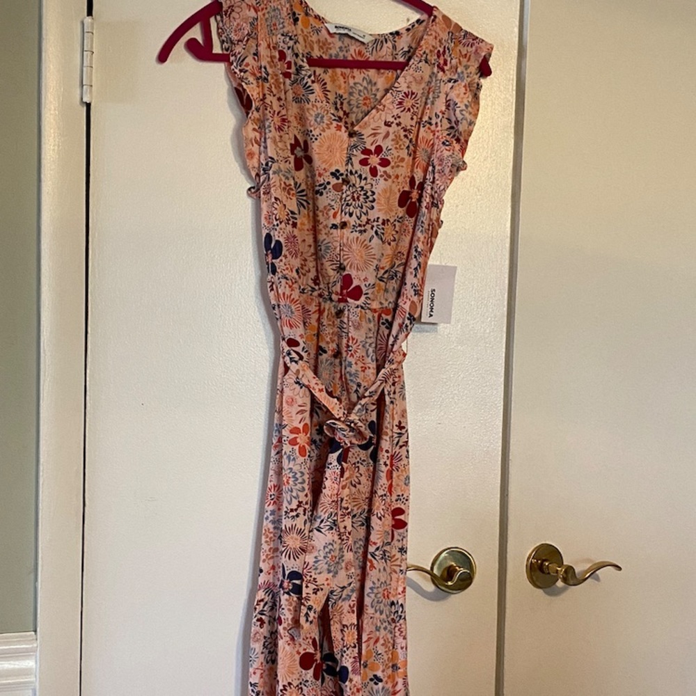 Floral print midi dress